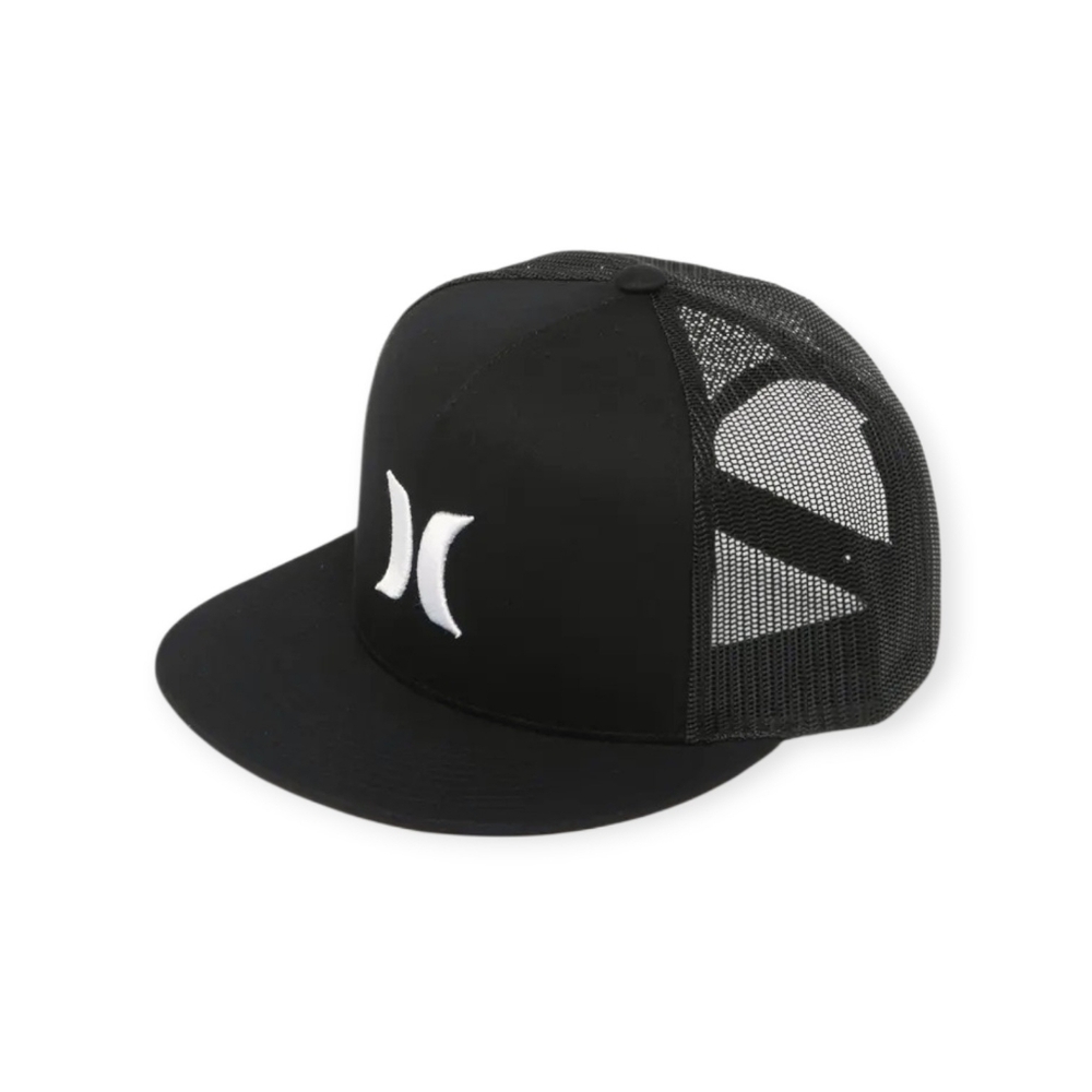HURLEY Icon Solid Flat Trucker Baseball Hat